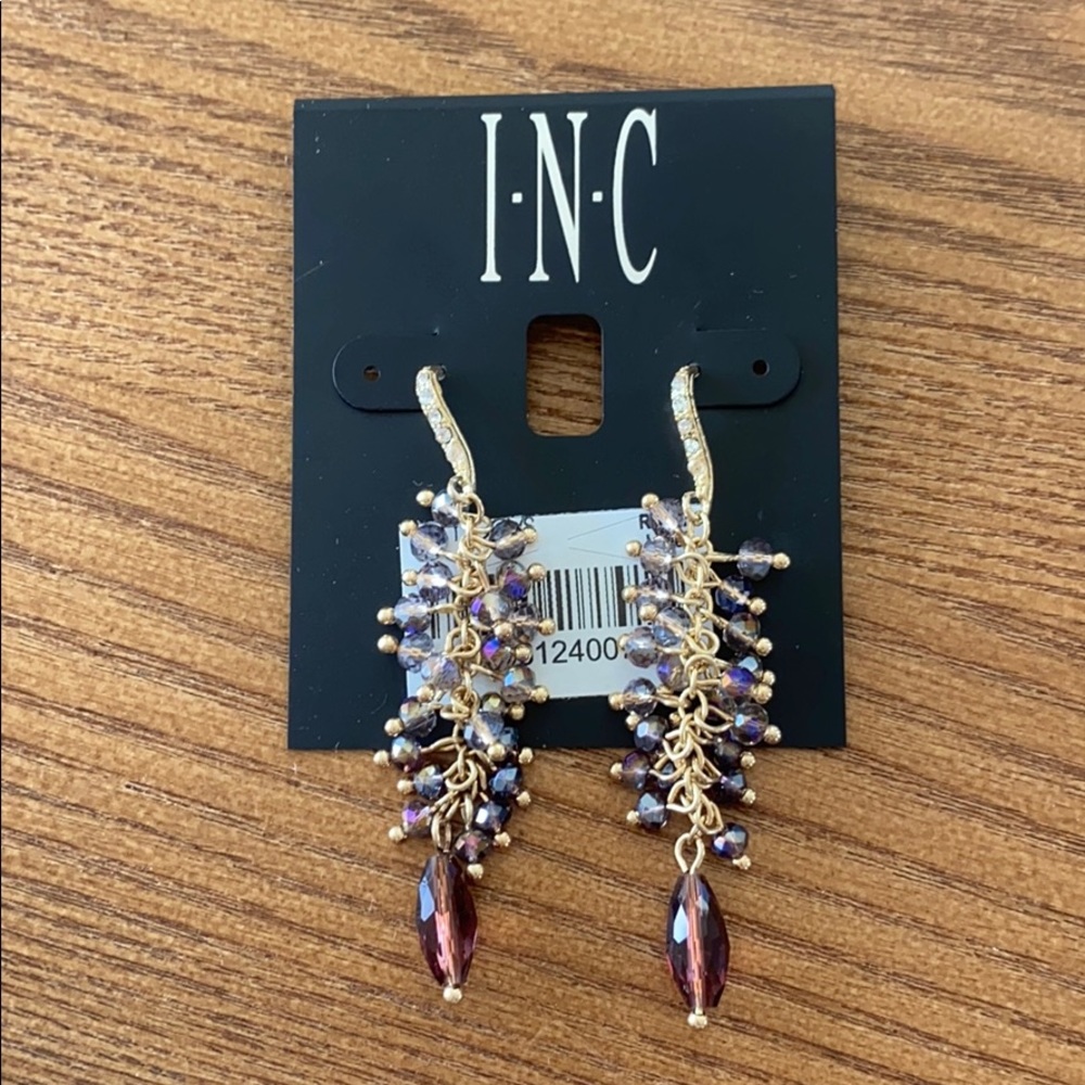 INC purple earrings